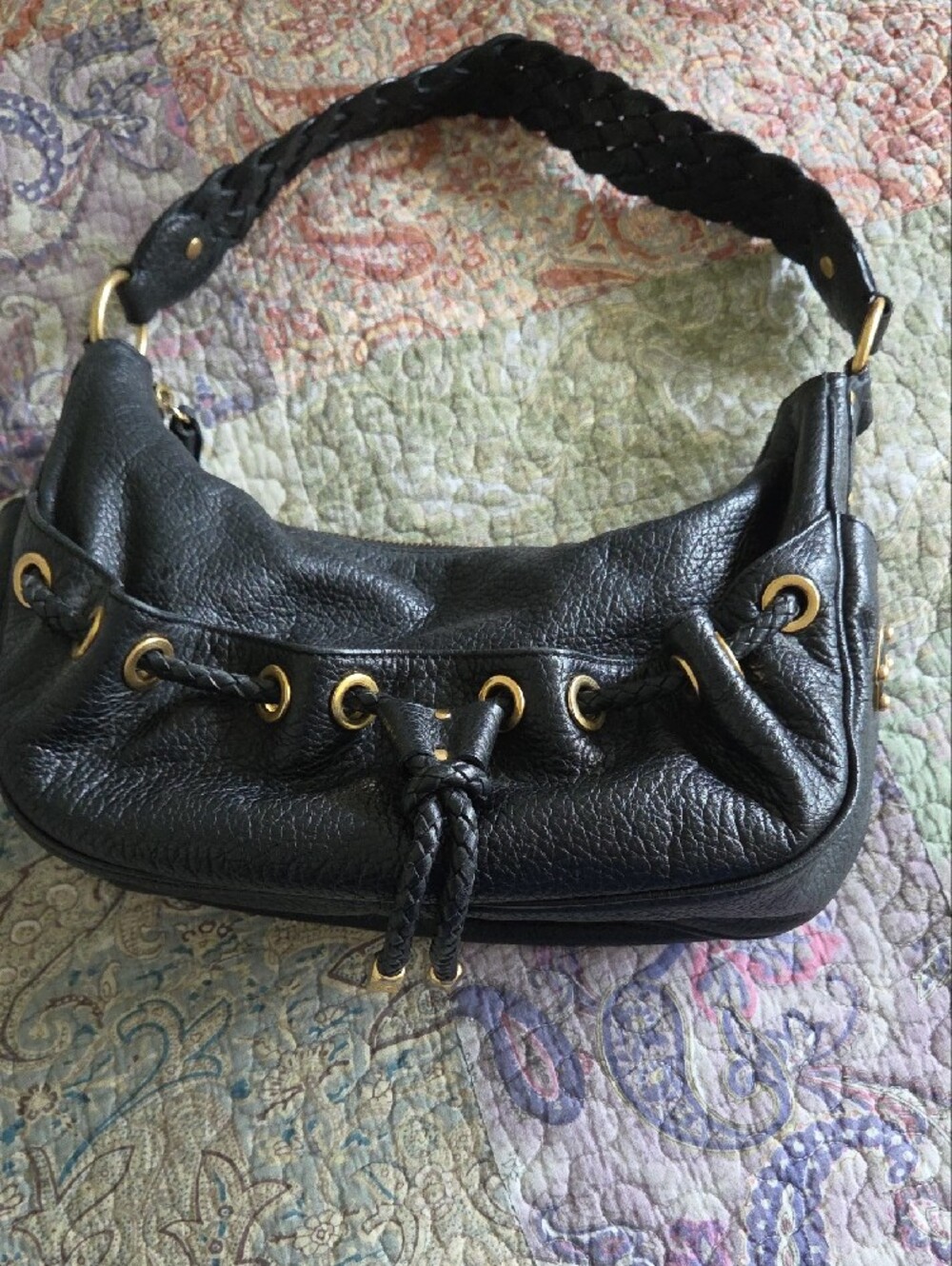 Black Drawstring Shoulder Bag & Gray Leather Tote - Set of Two Michael Kors Bags - Picture 3 of 15